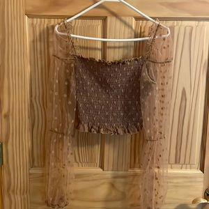 Crop top with polkadots